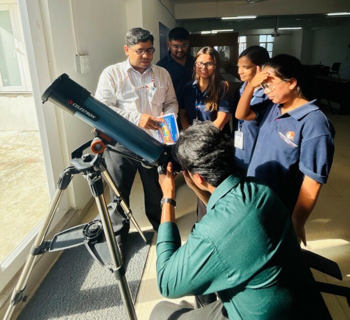 Dr Nitu Borgohain with RGU students