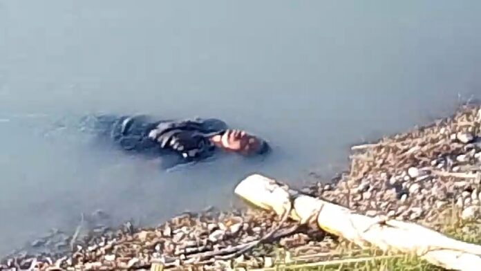 Dead body floating in the Gangadhar River