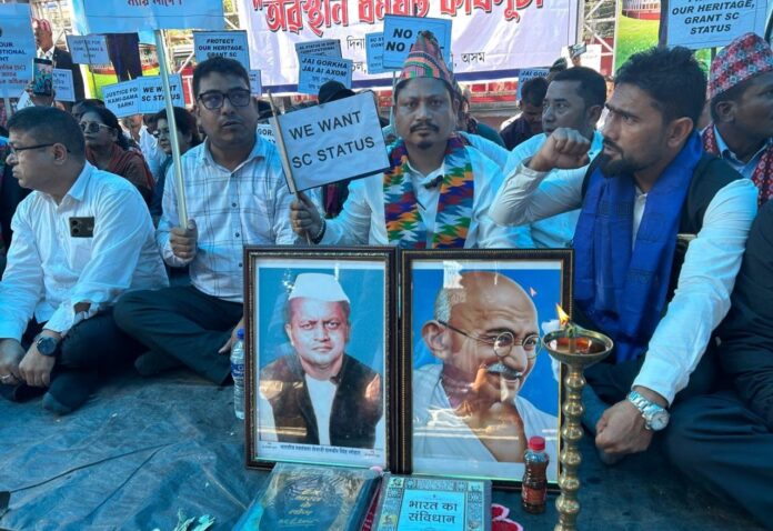 The AAGSCDC protesting at Chachal demanding SC status