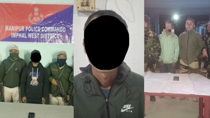 Manipur Security Forces Arrest Three Insurgent Cadres in Coordinated Crackdown on Extortion