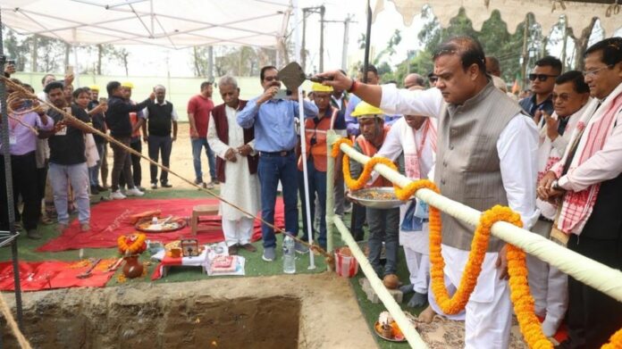 Himanta Biswa Sarma Lays Foundation Stone for New Dibrugarh Press Club Building
