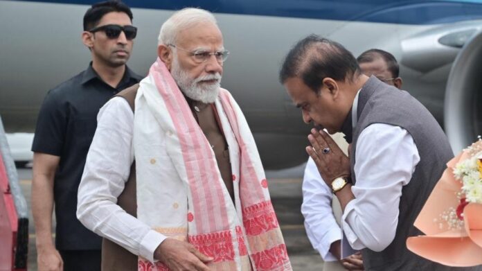 PM Modi Arrives in Guwahati for Two-Day Assam Visit