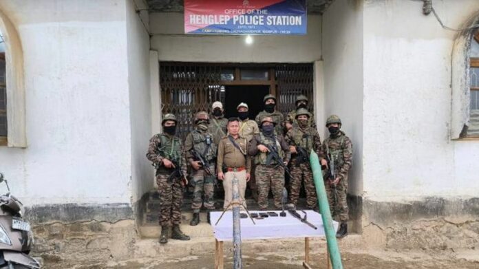 Arms, Explosives Including 7-ft Rocket Recovered in Manipur’s Churachandpur