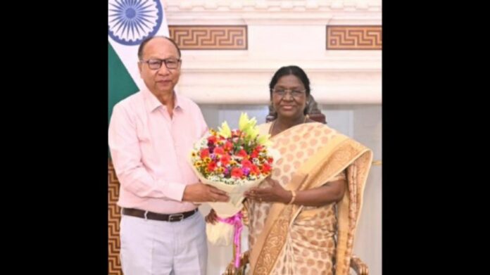 Manipur CM Yumnam Khemchand Singh Meets President Droupadi Murmu at Rashtrapati Bhavan