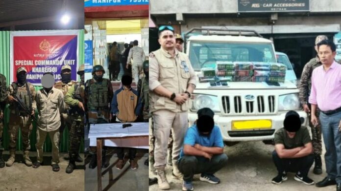 Manipur Police Arrest Insurgent Cadres, Drug Traffickers; Arms and Narcotics Seized in Multi-District Operations