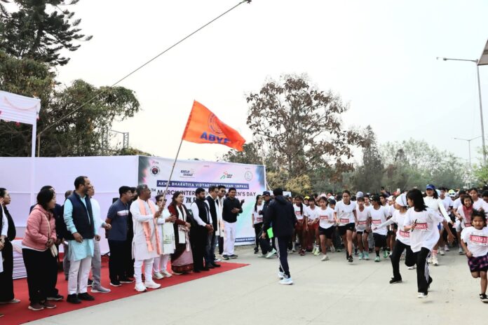 International Women’s Day: Govindas Konthoujam Flags Off Empowerment Run in Imphal