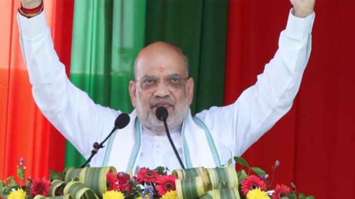 Amit Shah Targets Congress in Assam Rally, Vows Crackdown on Infiltration