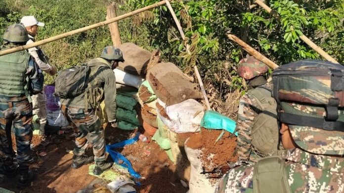 Security Forces Destroy Bunkers, Seize Arms and Narcotics in Manipur Operations