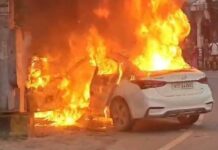 Golaghat Car Crash: Vehicle Catches Fire After Alleged Drunk Driving Stunt, Three Injured Golaghat Car Crash: Vehicle Catches Fire After Alleged Drunk Driving Stunt, Three Injured