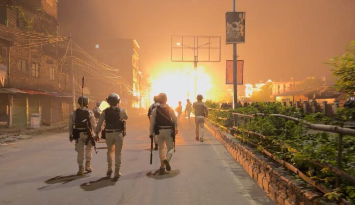 Torch Rally in Imphal Turns Tense as Police Use Tear Gas Amid Protests Over Tronglaobi Killings
