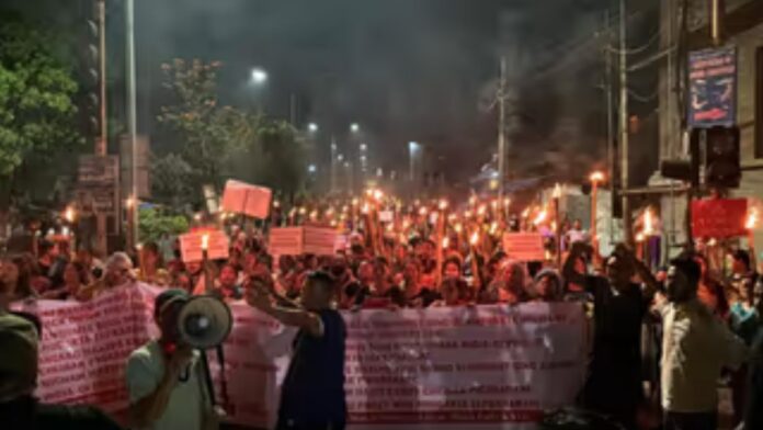 Torch Rallies Intensify in Manipur as Protests Over Child Killings Disrupt Normal Life