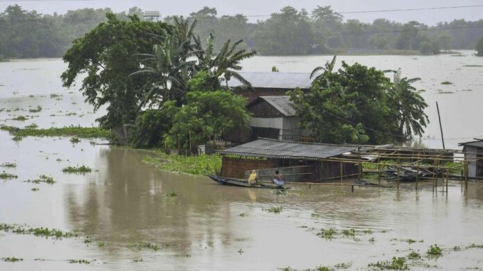 Flood Alert Issued for Northeast India as CWC Warns of Rising River Levels Amid Continued Rainfall
