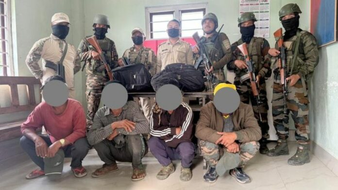 Four Myanmar Nationals Arrested with Suspected Heroin in Manipur’s Churachandpur