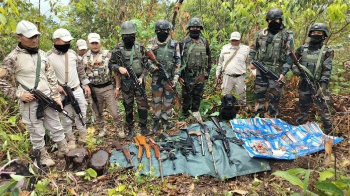 Assam Rifles Recover Large Cache of Arms and Ammunition in Manipur’s Senapati District