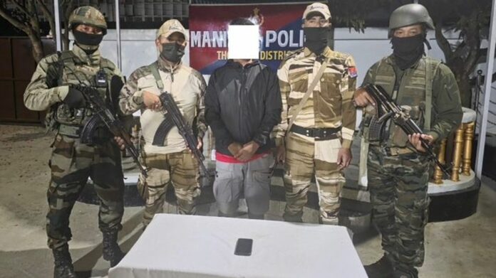 Manipur Police Arrest KCP Cadre in Extortion-Linked Firing Case in Thoubal