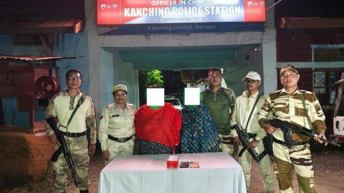 Manipur Police Arrest Two in Kakching, Recover Suspected Contraband During Operation