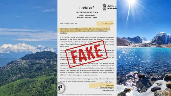 Viral Fake MHA Notification on Sikkim-Darjeeling Merger Sparks Political Reactions