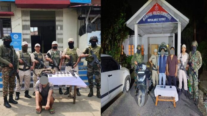 Five Insurgent Cadres Arrested in Manipur Operations, Arms and Ammunition Seized