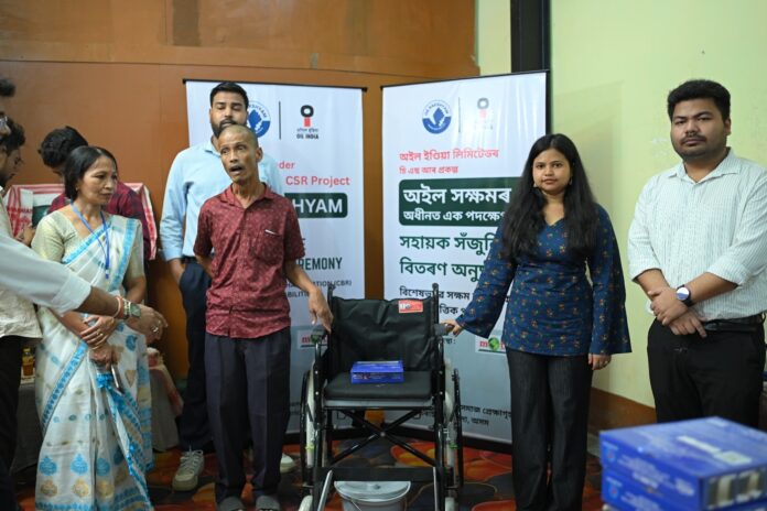 OIL Sakshyam Distributes Assistive Devices to Persons with Disabilities in Sonari