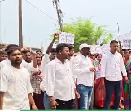 ATTSA, Tea Garden Workers Protest at Geleky Police Station Over Case Against Nazira Student Leader