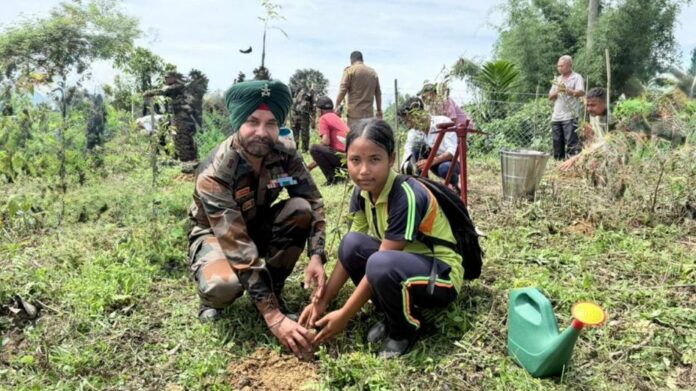 Assam Rifles Conducts Tree Plantation Drive in Tinsukia to Promote Environmental Conservation