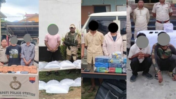 Seven Arrested in Manipur Anti-Drug Operations; Brown Sugar, Opium and Illicit Liquor Seized