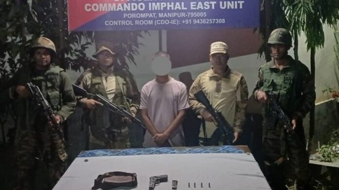 Manipur Police Arrest Alleged KCP (MFL) Cadre in Imphal East, Seize Pistol and Live Ammunition