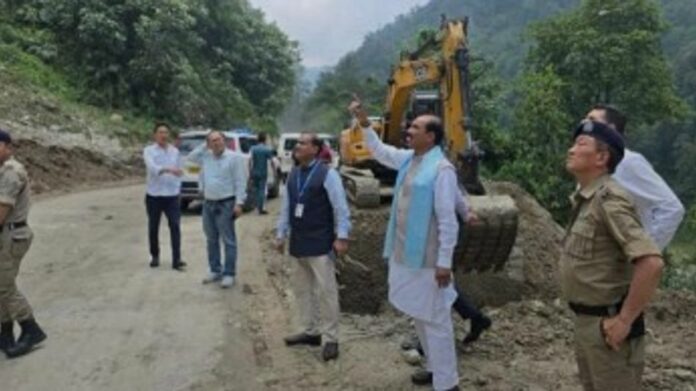 Ajay Tamta Inspects NH-10 Upgradation Works in Sikkim, Reviews Slope Stabilisation and Tunnel Plan