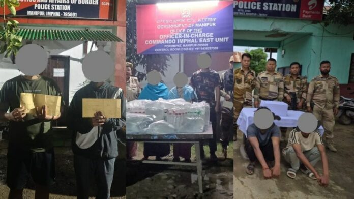 Manipur Police Seize Suspected Heroin, Cocaine and Illegal Liquor in Multiple Operations