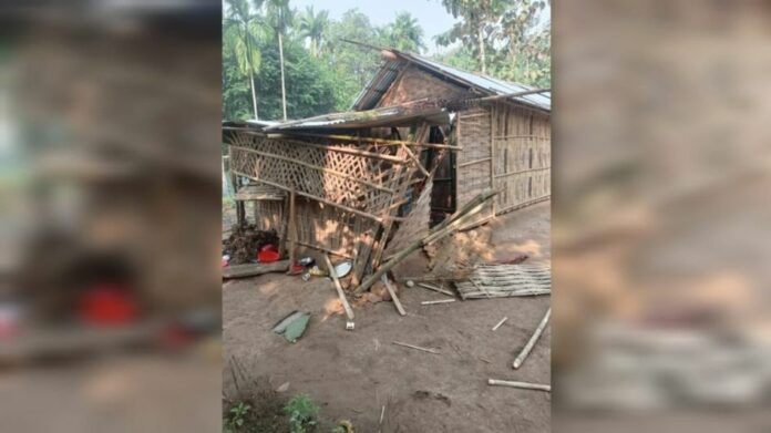 Wild Elephants Damage House in Meghalaya’s South West Garo Hills, Family Escapes Unhurt