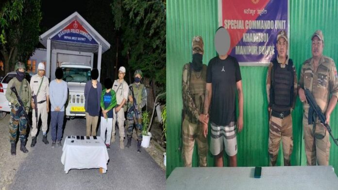 Security Forces Arrest Multiple Insurgent Cadres, Rescue Juvenile During Operations in Manipur