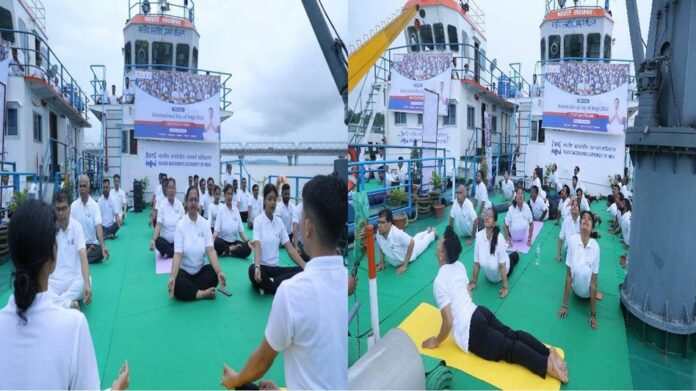 IWAI Celebrates International Yoga Day with Unique River-Based Sessions on Brahmaputra in Assam