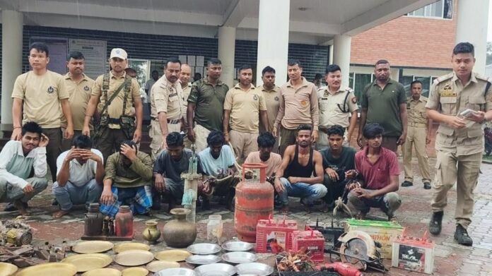 Gauripur Police Bust Theft Syndicate, Arrest Nine in Dhubri District