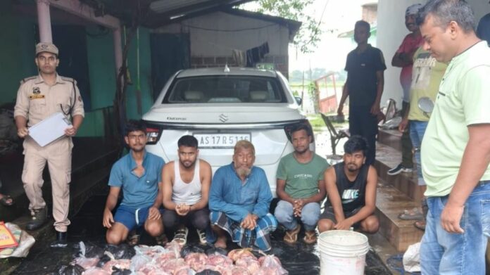 Five Arrested in Dhubri After Illegal Cattle Slaughter Operation Busted in Gauripur