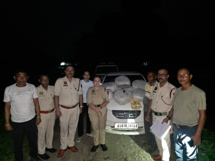 Orang Police Seize Nearly 34 kg of Suspected Ganja, Impound Vehicle