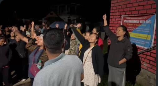 Kuki Women Lead Midnight Protest in Kangpokpi Demanding Equal Justice and Impartial Security Operations
