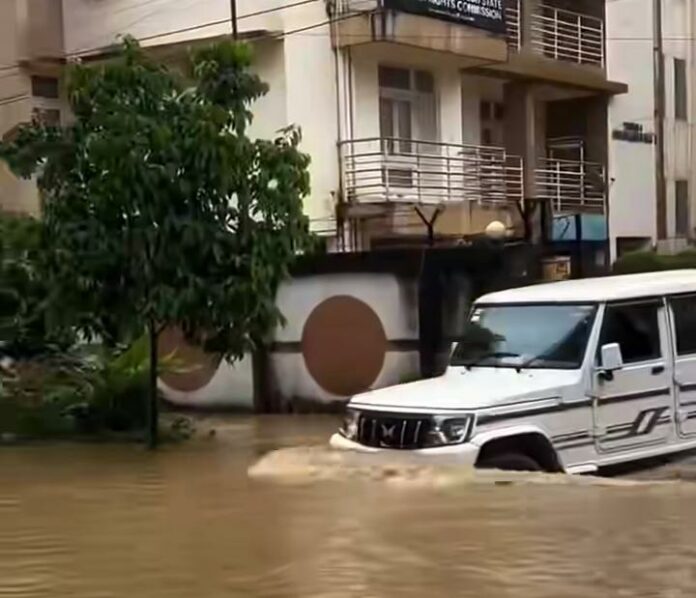 Heavy Rain Triggers Flooding in Itanagar, Officer’s Colony Among Worst-Hit Areas