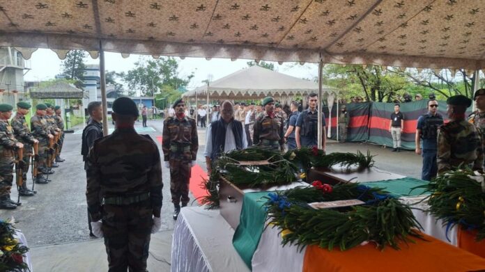 Manipur Pays Tribute to Assam Rifles Personnel Killed in Ukhrul Ambush