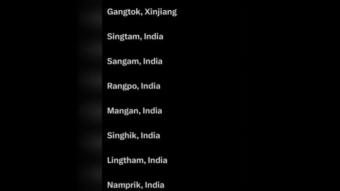 Sikkim Activist Urges Government to Address Alleged ‘Gangtok, Xinjiang’ Geolocation Error on X