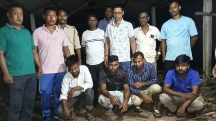 Assam Police Arrest Four Alleged Gamblers in Nagarbera, Seize Cash and Mobile Phones