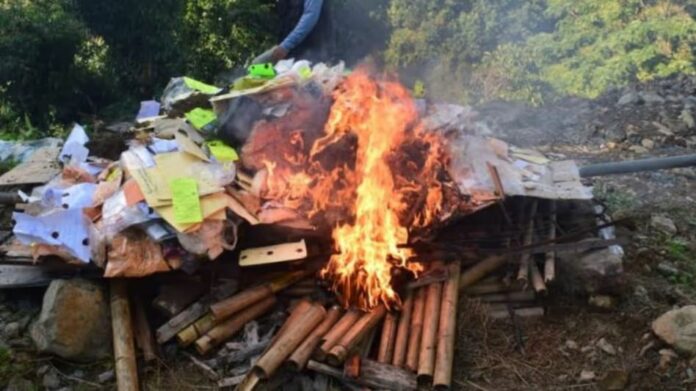 Mizoram Police Destroy Narcotics Worth Over Rs 70 Lakh in Serchhip