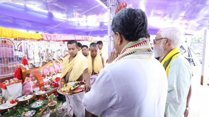 Tripura CM Pledges Heritage Conservation and Tourism Boost at Kharchi Puja