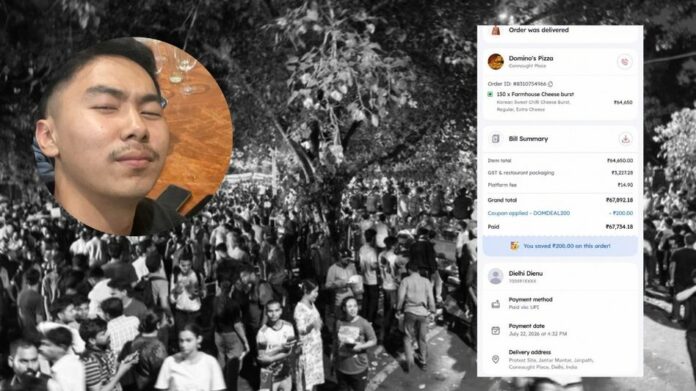 Nagaland Man Wins Praise After Sending 150 Pizzas to Jantar Mantar Protesters