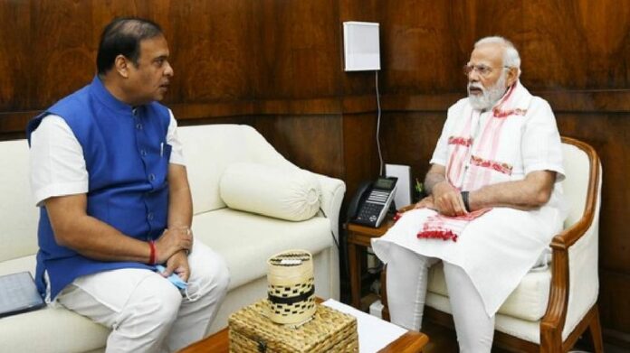 PM Modi Reviews Assam Flood Situation with Himanta Biswa Sarma, Assures Full Central Support