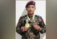 Arunachal CM Congratulates STF Officer Gangphung Gangsa on All India Police Games Gold Arunachal CM Congratulates STF Officer Gangphung Gangsa on All India Police Games Gold