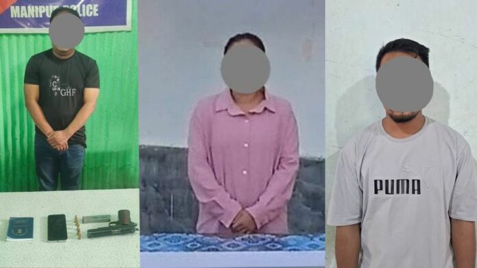 Three Arrested in Separate Security Operations Across Manipur, Firearm and Documents Seized