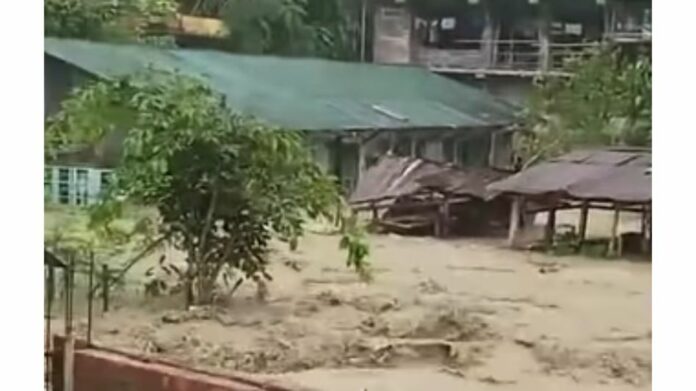 Flash Floods Inundate Manipur's Churachandpur After Heavy Rain, Normal Life Disrupted