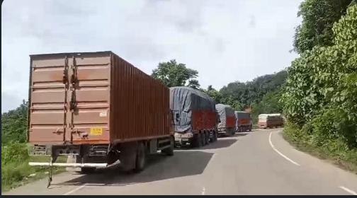 Hundreds of Cargo Trucks Stranded on Silchar–Jiribam Route as Manipur Security Situation Disrupts Supply