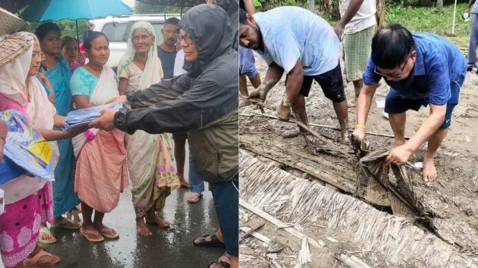 Debabrata Saikia Alleges Inadequate Relief for Flood-Hit Families in Nazira