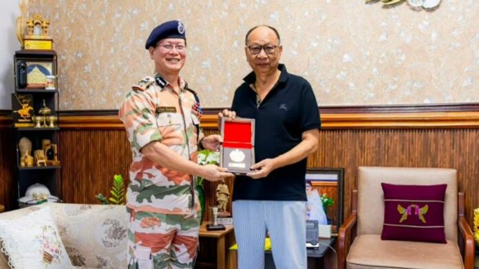 Manipur CM Reviews Security Situation with ITBP IG Clay Khongsai